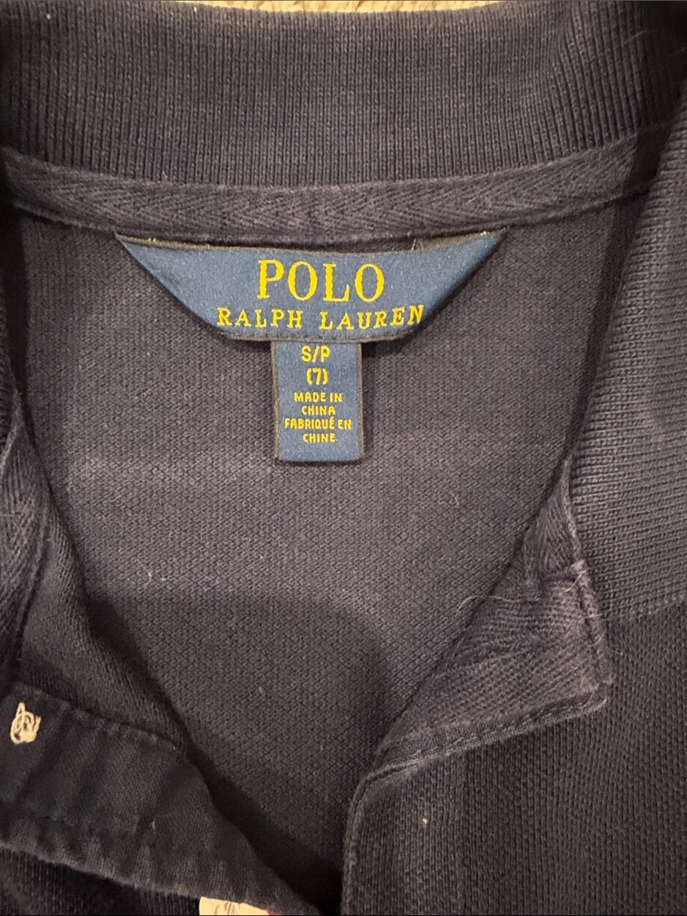 Ralph Lauren Girls Navy Polo Dress with Pleated Hem